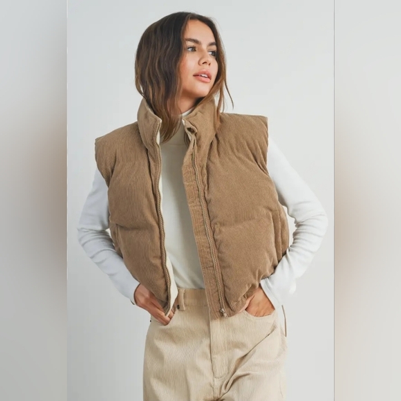 Buttermelon Jackets & Blazers - Corduroy Puffer Vest